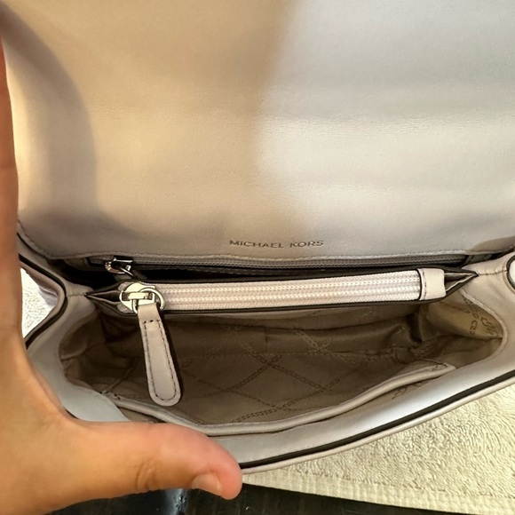 MICHAEL KORS SOHO LAVENDER MIST CHAIN, STUDDED LEATHER QUILTED SHOULDER BAG NWOT - Picture 9 of 12